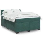 vidaXL Sommier à lattes de lit et matelas Vert foncé 160x200cm Velours