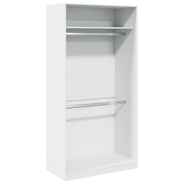 vidaXL Garde-robe Blanc 100x50x200 cm Bois d'ingénierie