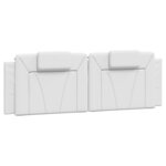 vidaXL Lit avec matelas blanc 160x200 cm similicuir