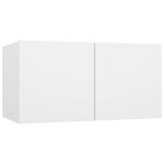 vidaXL Ensemble de meubles TV 2 Pièces Blanc Bois d'ingénierie