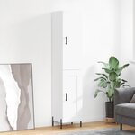 vidaXL Buffet haut Blanc 34 5x34x180 cm Bois d'ingénierie