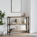 vidaXL Table console chêne sonoma 100x22 5x75 cm bois d'ingénierie