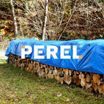 Perel Bâche 4x6 m Bleu et kaki