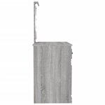 vidaXL Coiffeuse avec LED sonoma gris 90x50x132 5 cm bois d'ingénierie