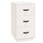  vidaXL Tables de chevet 2 Pièces Blanc 40x40x75 cm Bois de pin massif