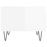 vidaXL Tables basses 2 Pièces blanc brillant 50x46x35cm bois d'ingénierie