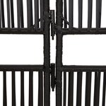 vidaXL Cloison de séparation 3 panneaux noir résine tressée