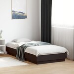 vidaXL Cadre de lit sans matelas avec lumières LED noir 75x190 cm
