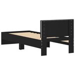 vidaXL Cadre de lit sans matelas avec lumières LED noir 75x190 cm