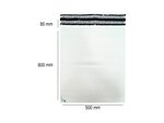 50 Enveloppes plastique aller retour 60 microns N°4 - 500×600mm