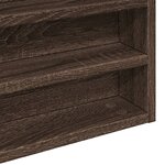 vidaXL Armoire à vitrine chêne marron 80x8 5x58 cm bois d'ingénierie