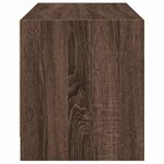 vidaXL Meuble TV avec portes en verre chêne marron 68x37x42 cm