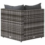 vidaXL Canapés d'angle de jardin et coussins 2 Pièces gris résine tressée