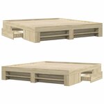 vidaXL Cadre de lit chêne sonoma 180x200 cm bois d'ingénierie