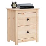 vidaXL Table de chevet 50x35x61 5 cm Bois de pin massif