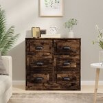 vidaXL Buffet chêne fumé 70x35 5x67 5 cm bois d'ingénierie