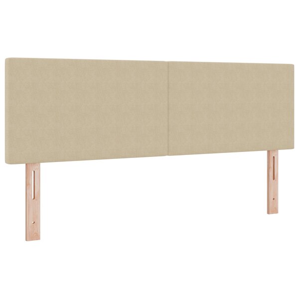 tête de lit LED design simple vert clair et gris 72 cm en velours côtelé