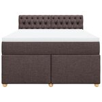 vidaXL Sommier à lattes de lit avec matelas Marron foncé 140x190 cm