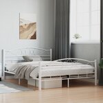 vidaXL Cadre de lit sans matelas blanc métal 140x200 cm
