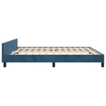vidaXL Cadre de lit avec tête de lit Bleu foncé 180x200 cm Velours