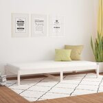 vidaXL Lit de jour sans matelas blanc 80x200 cm bois de pin massif