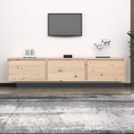 vidaXL Meubles TV 3 Pièces bois massif de pin