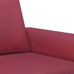 vidaXL Ensemble de canapés 2 Pièces et coussins Rouge bordeaux Similicuir
