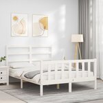 vidaXL Cadre de lit sans matelas blanc 140x190 cm bois de pin massif