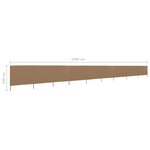 vidaXL Paravent 9 panneaux Tissu 1200 x 120 cm Taupe