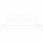 vidaXL Cadre de lit métal avec tête de lit blanc 193x203 cm