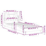 vidaXL Cadre de lit avec tête de lit Cappuccino 80x200 cm Similicuir