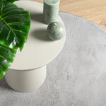 vidaXL Tapis OVIEDO à poils courts gris Ø 80 cm