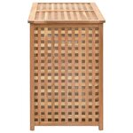 vidaXL Coffre à linge 87 5x46x67 cm Bois de noyer massif