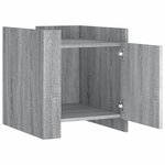 vidaXL Table de chevet sonoma gris 45x50x50 cm bois d'ingénierie