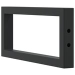 vidaXL Supports d'étagères pour lavabo 2 Pièces noir rectangulaire acier