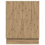 vidaXL Cadre de lit de rangement Chêne Artisan 180x200 cm