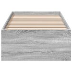 vidaXL Cadre de lit sonoma gris 75x190 cm bois d'ingénierie
