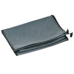 Housse de protection imperméable pour parasol droit avec fermeture éclair et cordon de serrage gris