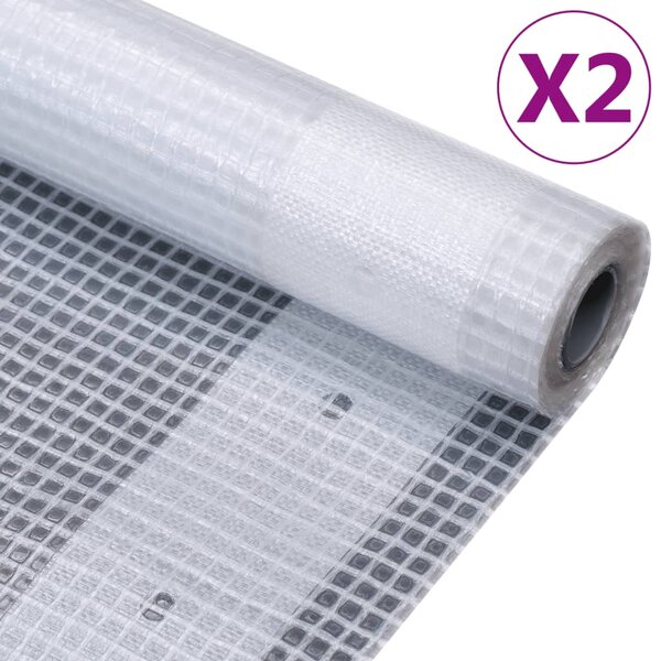 vidaXL Bâches Leno 2 Pièces 260 g/m² 1 5x10 m Blanc