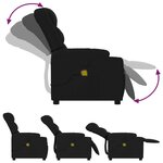 vidaXL Fauteuil de massage inclinable Noir Tissu