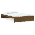 vidaXL Cadre de lit sans matelas marron miel bois massif 120x190 cm