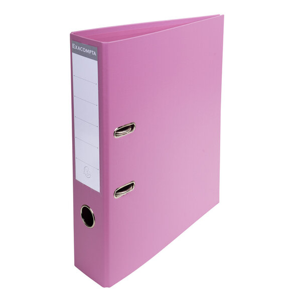Classeur à levier PVC A4 dos de 70mm Rose EXACOMPTA