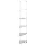 vidaXL Étagère à 6 niveaux Transparent 30x30x160 cm Verre trempé