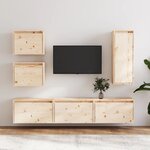 vidaXL Meubles TV 6 Pièces Bois massif de pin