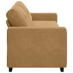Canapé 3 places vidaXL en velours marron de 180 cm