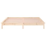 vidaXL Cadre de lit à LED sans matelas 150x200 cm bois massif