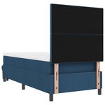 vidaXL Lit Box Spring avec Matelas & Banc Bleu 90x190 cm Tissu
