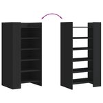vidaXL Armoire à chaussures noir 52x37 5x100 cm bois d'ingénierie