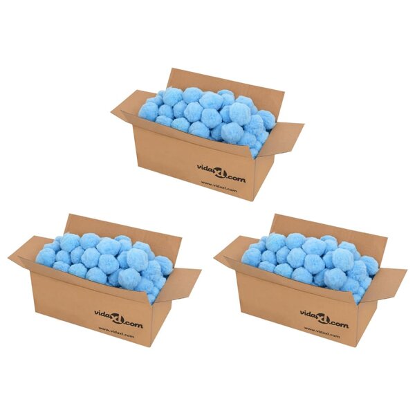 vidaXL Boules anti-bactériennes filtrantes de piscine bleu 2100 g PE