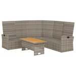 Salon de jardin meuble d'extérieur ensemble de mobilier 2 pièces avec coussins gris résine tressée 02_0015893